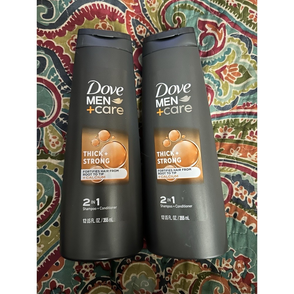 Dove Men Care 2 in 1 Thick‎ & Strong New! Lot Of TWO